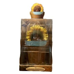 Anne Geddes‎ 1998 VTG Enesco Sunflower Baby Flower Pot African American NIB